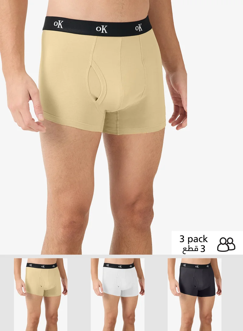 Seventy Five Basics  Pack of 3 Boxer Briefs for Men | Best Price UAE
